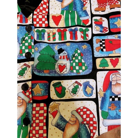 111 Main Vintage christmas holiday vest - Picture 2 of 4
